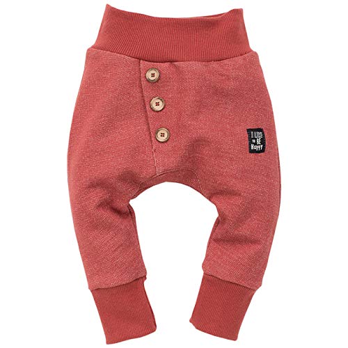 Pinokio - Happy Llama - Unisex Baby Hose 100% Baumwolle mit elastischer Bund | Jogginghose, Haremshose Pumphose Schlupfhose | Ziegelrot (74 cm, Ziegelrot) von Pinokio