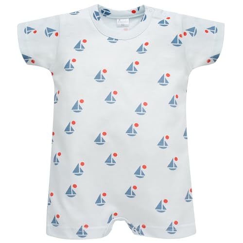 Pinokio Romper Sailor, 100% Baumwolle, Blau, Jungen 62-86 (68) von Pinokio