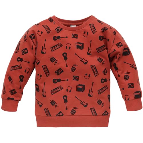 Pinokio Sweatshirt Lets Rock, rot Musikmuster, Jungen 62-122 (122) von Pinokio