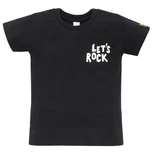 Pinokio T-Shirt Lets Rock, schwarz, Jungen 74-122 (122) von Pinokio