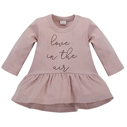 Pinokio Tunic Long Sleeve Happiness, 95% Cotton 5% Elastane, Pink, Girls 62-104 (62) von Pinokio