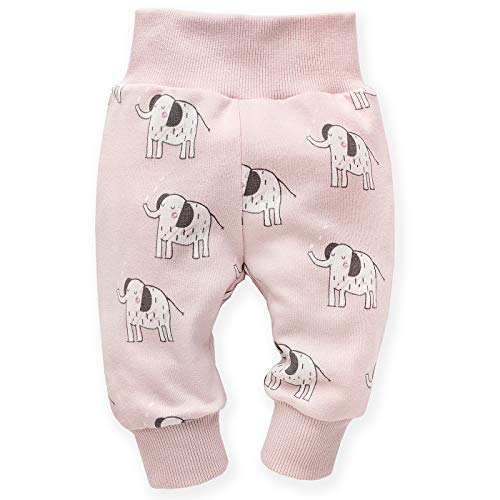 Pinokio Baby Leggins Wild Animals, 95% Cotton, 5% Elastane Pink with Elephants, Girls Gr. 62-86 (74) von Pinokio