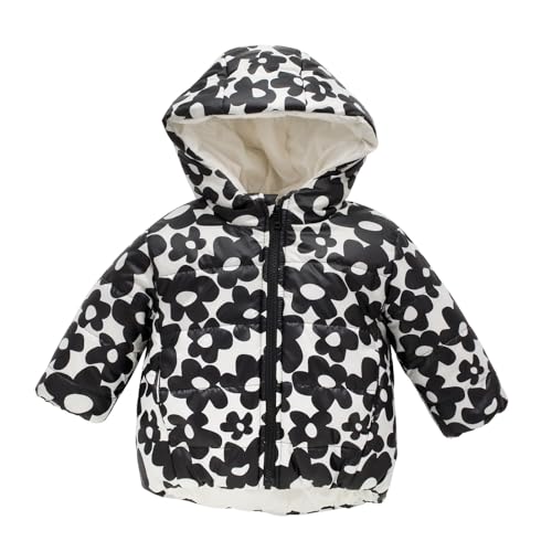 Pinokio Winterjacke, 100% Polyester, Weiss Blumen, Mädchen, Gr 74-122(104) von Pinokio