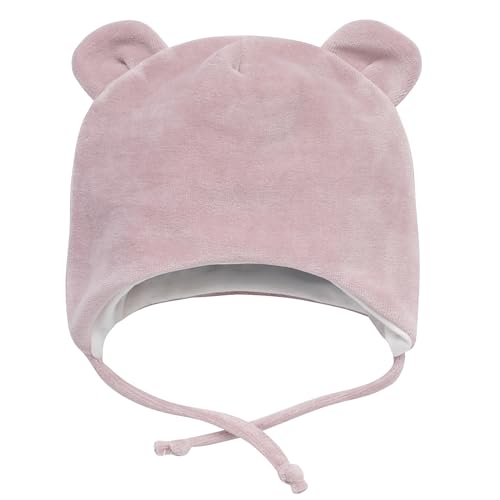 Pinokio gebundene Mütze Hello, rosa Velour Mädchen, Gr 38-50(38) von Pinokio