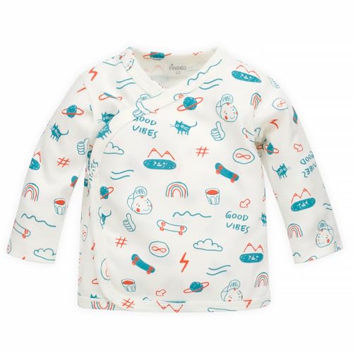 Pinokio langärmlige, gebundene Baby-Kaftan Orange Flip, Ecru, Jungen 56-68 (56) von Pinokio