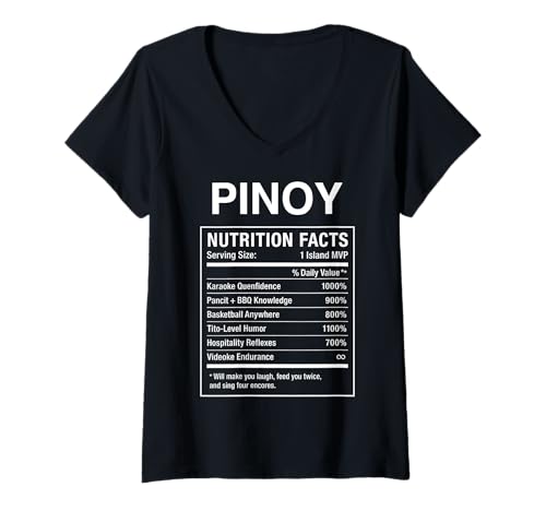 Damen Filipino Guy Proud Pinoy Herren Jungen T-Shirt mit V-Ausschnitt Damen Filipino Guy Proud Pinoy Herren Jungen T-Shirt mit V-Ausschnitt von Pinoy Filipino Gifts for Philippines Men