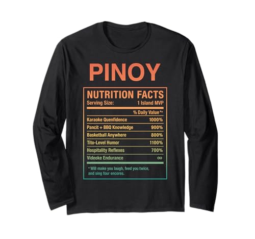 Filipino Guy Proud Pinoy Herren Jungen Langarmshirt von Pinoy Filipino Gifts for Philippines Men