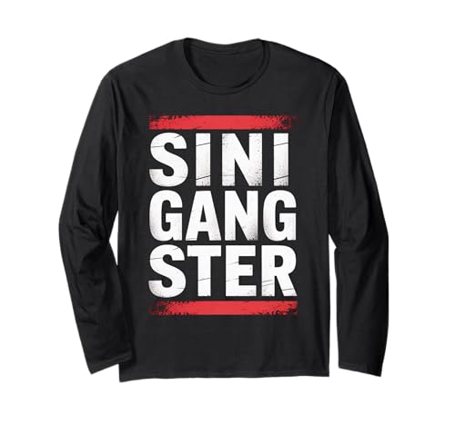 Lustiger Sinigangster Filipino Food Pun Humor Spruch Frauen Männer Langarmshirt von Pinoy Tagalog Joke Cultural Sarcasm Wordplay Gag