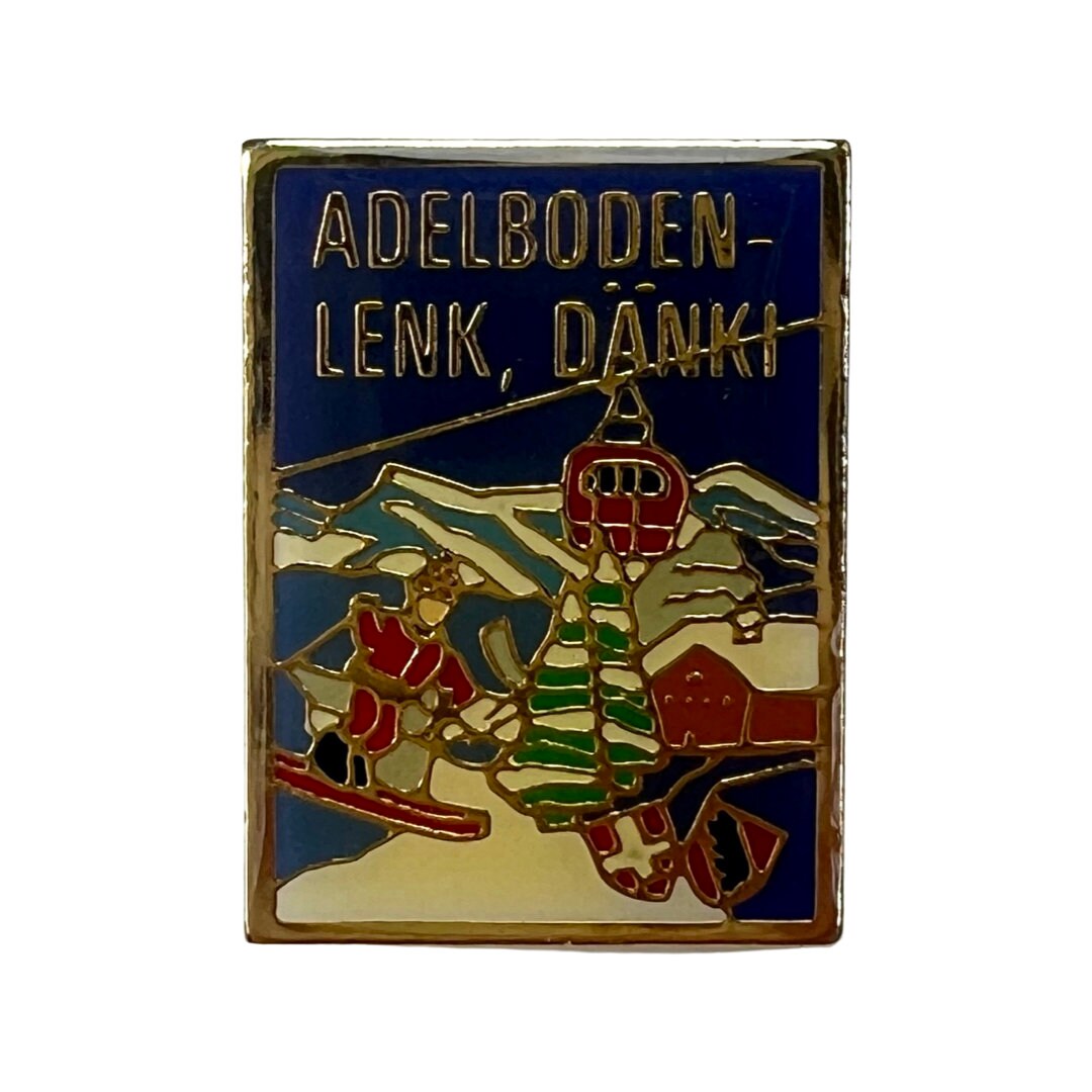 Adelboden Lenk Schweiz Emaille Pin Schweizer Alpen Souvenir von PinsAndSins