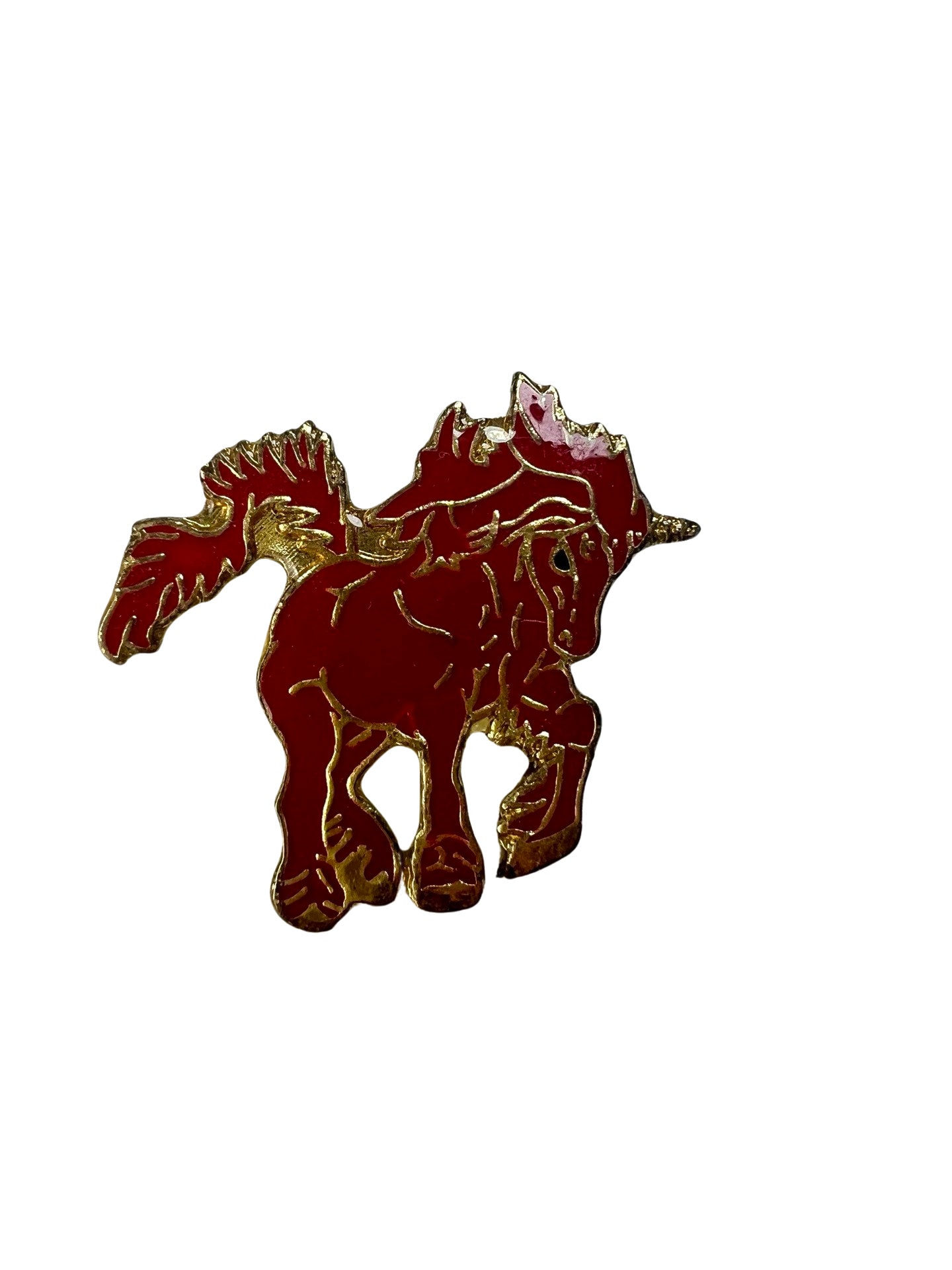 Einhorn Vintage Emaille Anstecknadel von PinsAndSins