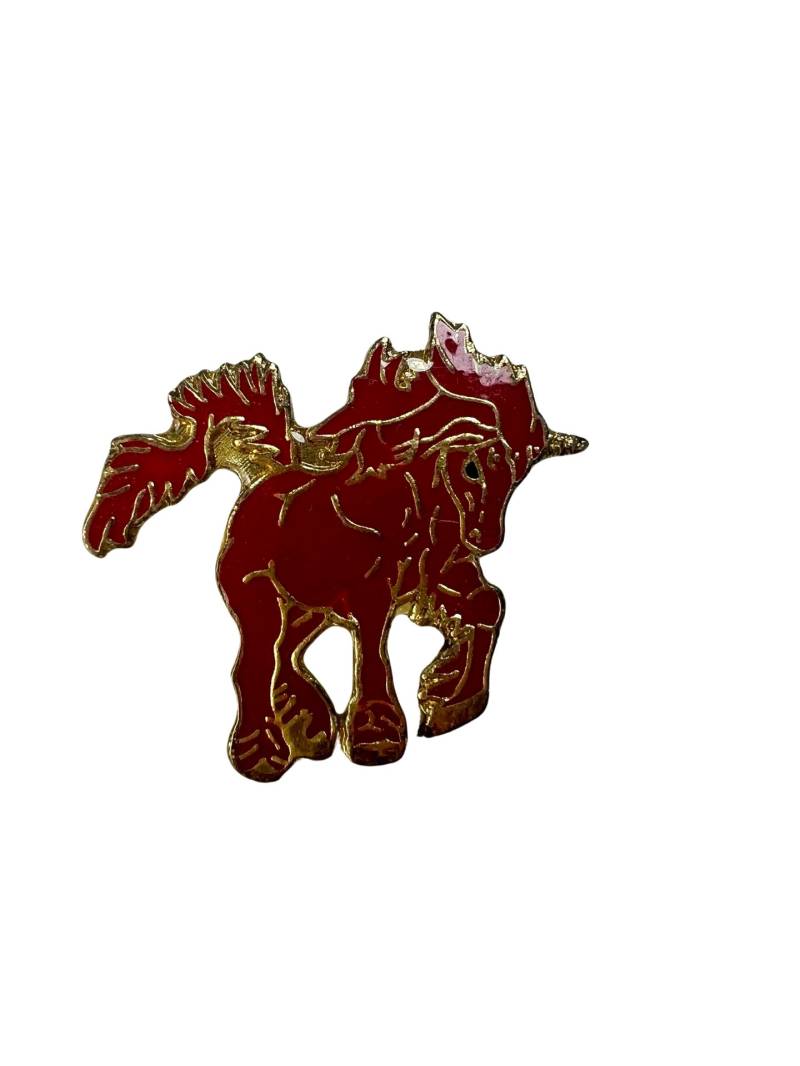 Einhorn Vintage Emaille Anstecknadel von PinsAndSins