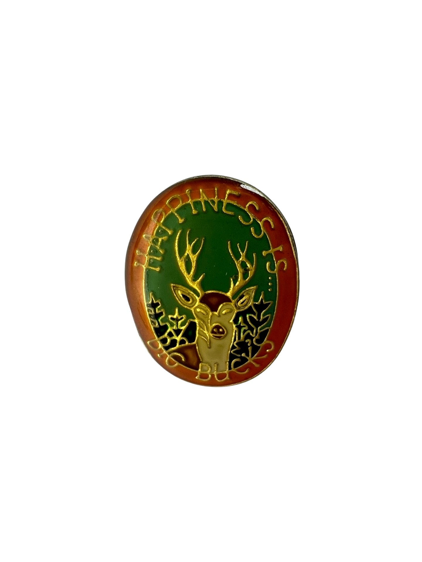 Happiness Is Big Bucks Anstecknadel, Vintage Emaille Lustiger Pin Abzeichen von PinsAndSins