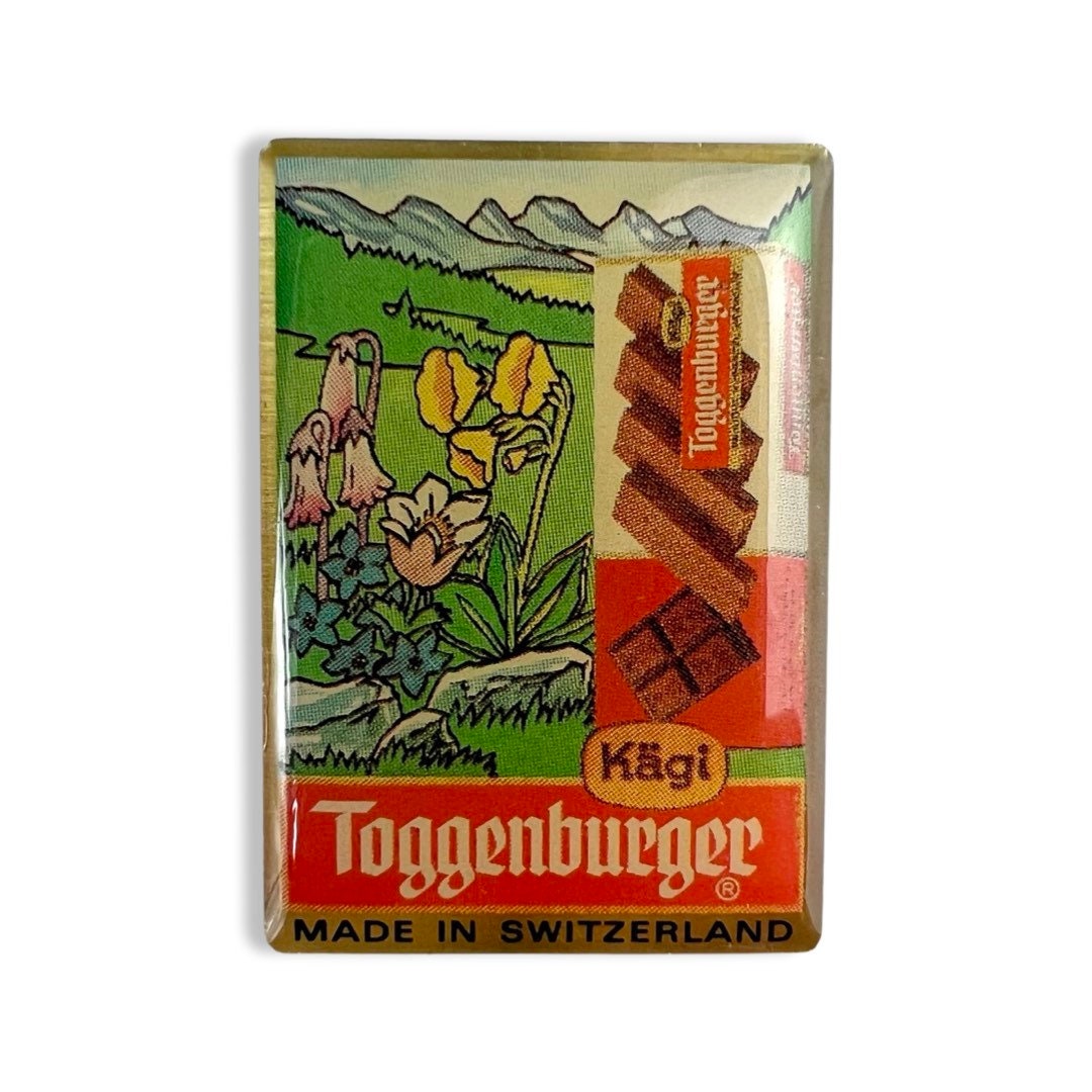 Kägi Schokolade Anstecknadel Toggenburger Anstecknadel von PinsAndSins