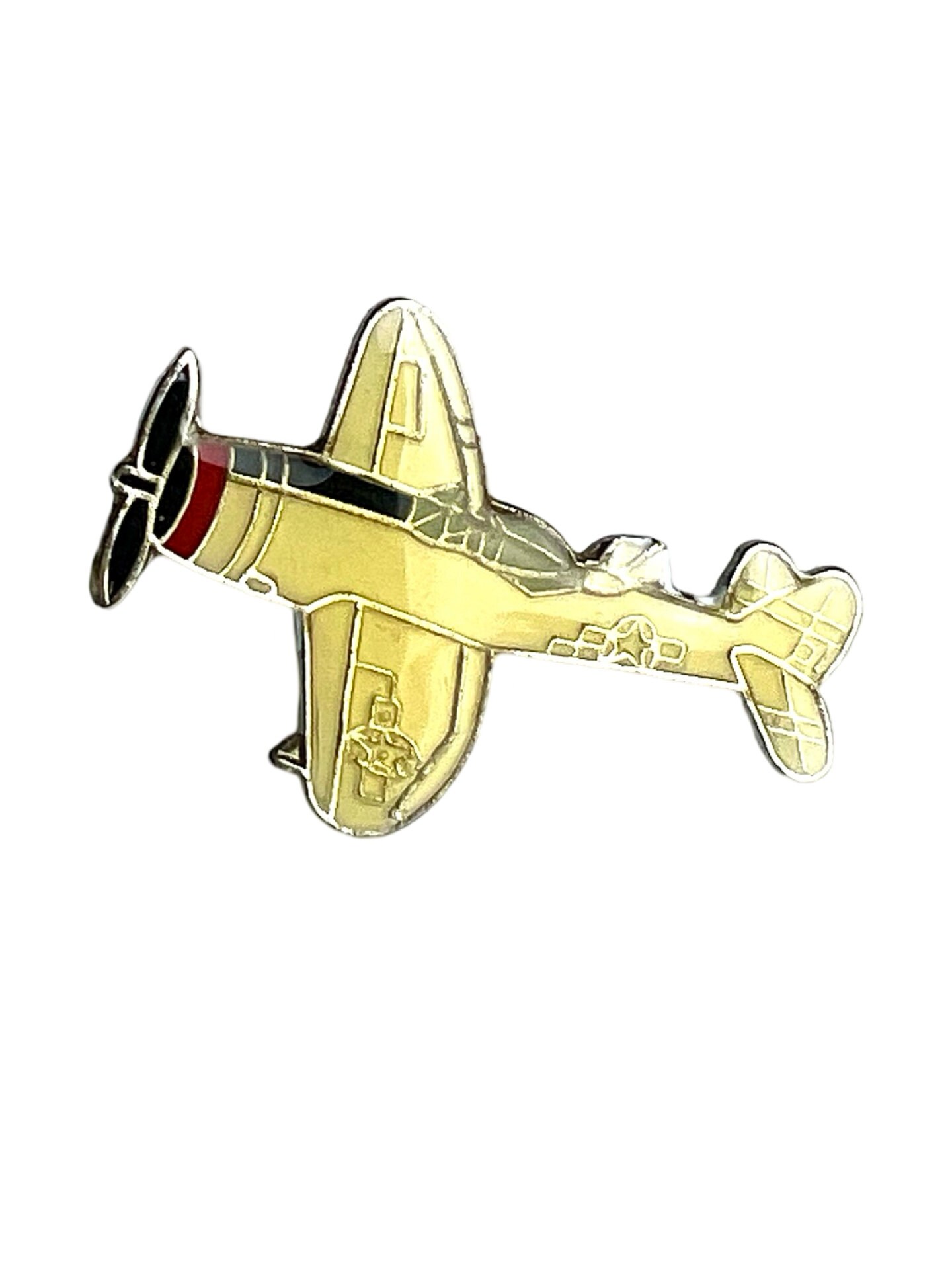 P-47 Thunderbolt Kampfflugzeug Flugzeug Vintage Emaille Pin Abzeichen von PinsAndSins