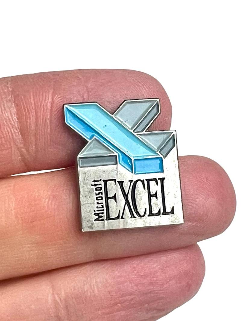 Vintage Microsoft Excel Emaille Pin Retro Y2K Technologie Geschenk von PinsAndSins
