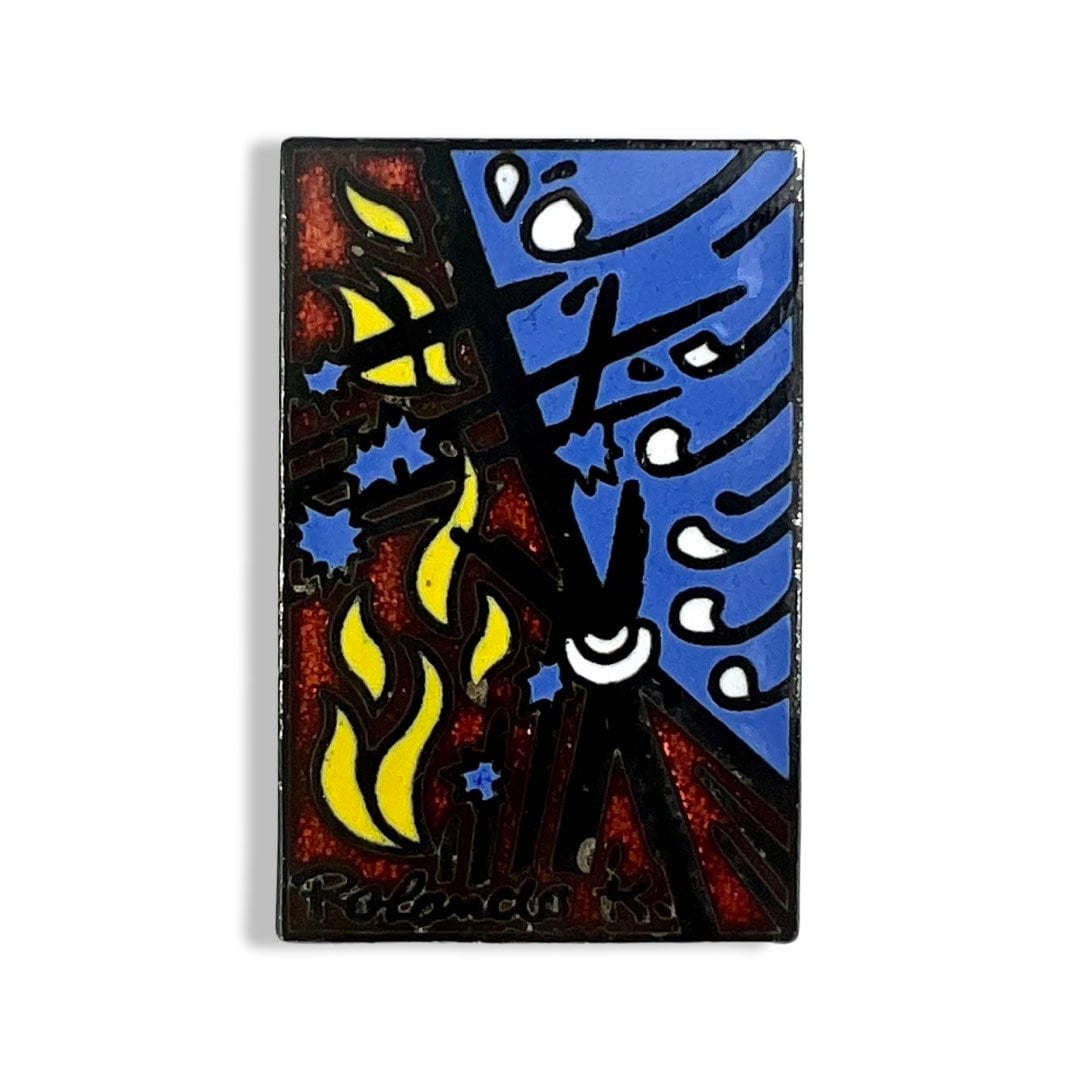 Roland K Abstrakte Kunst Emaille Pin - 1990S Limited Edition von PinsAndSins