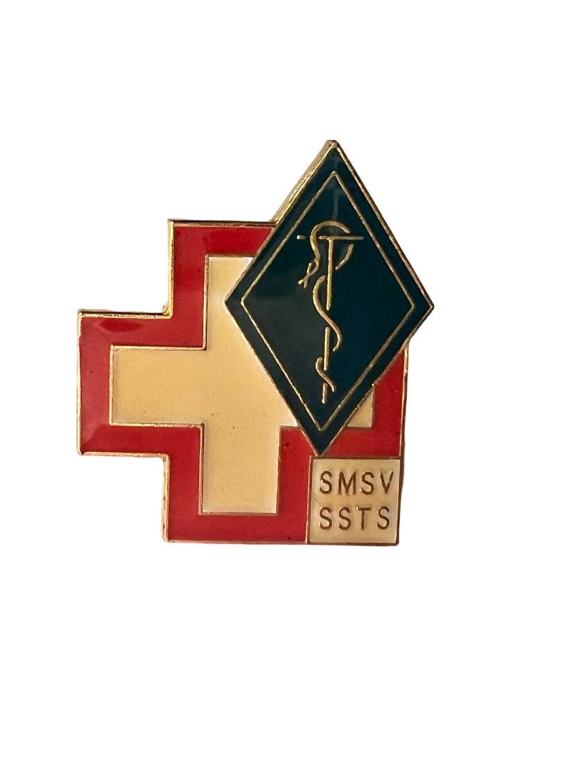 Schweizer Armee Sanitätsbataillon Emaille Pin Abzeichen, Geschenk Aus Der Schweiz von PinsAndSins