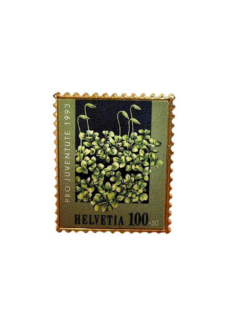 True Vintage Schweizer Post Briefmarke Pin 1993, Anstecker True Vintage Schweizer Post Briefmarke Pin 1993, Anstecker von PinsAndSins