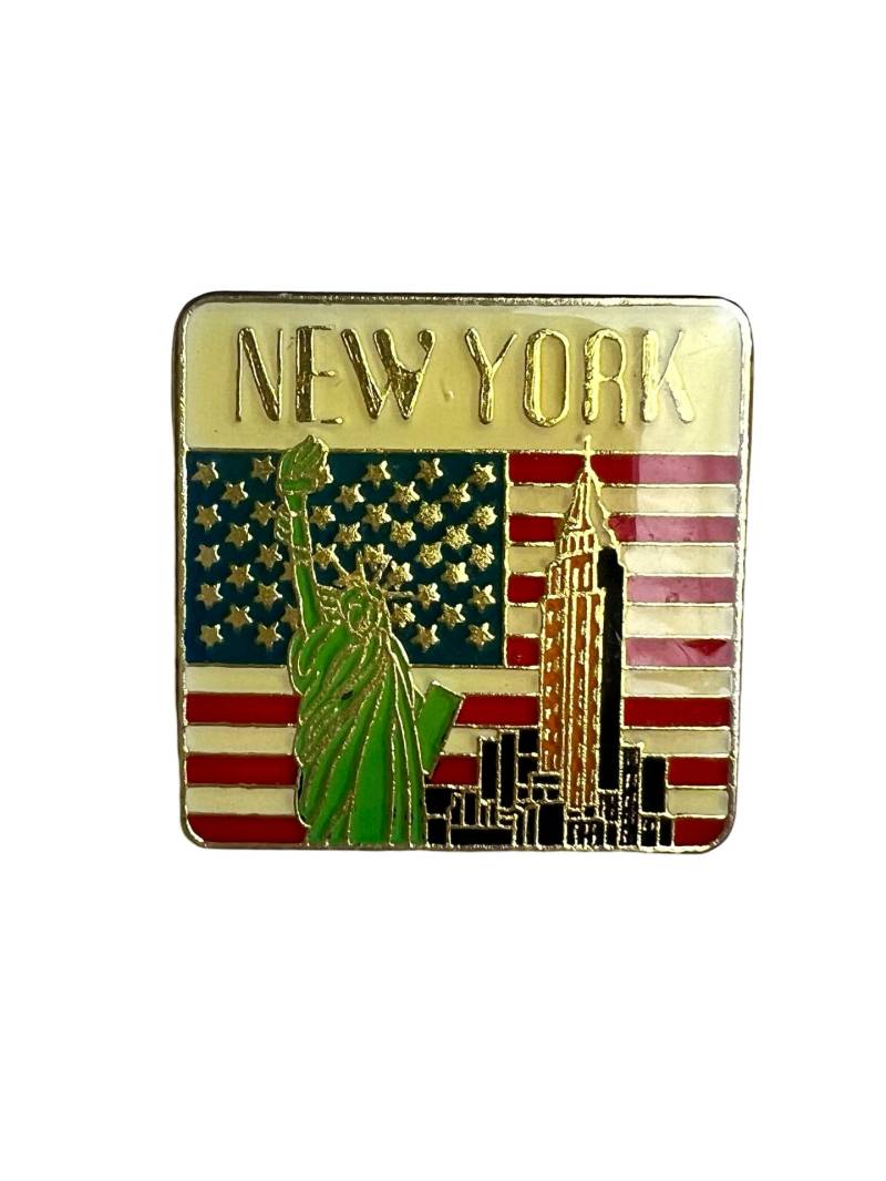 Usa Flagge & Freiheitsstatue Pin New York von PinsAndSins