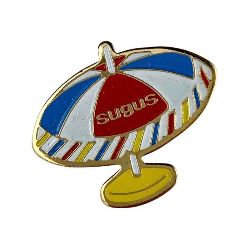 Vintage 80Er Jahre Sonnenschirm Pin, Sugus Sweets Pinback Button von PinsAndSins