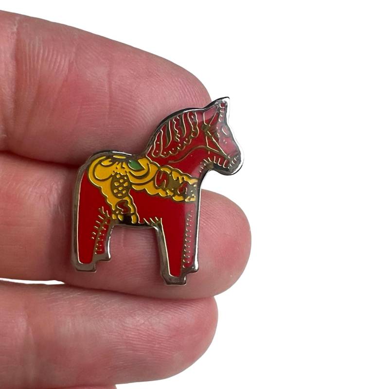 Vintage Anstecknadel, Dalapferd, Anstecknadel von PinsAndSins