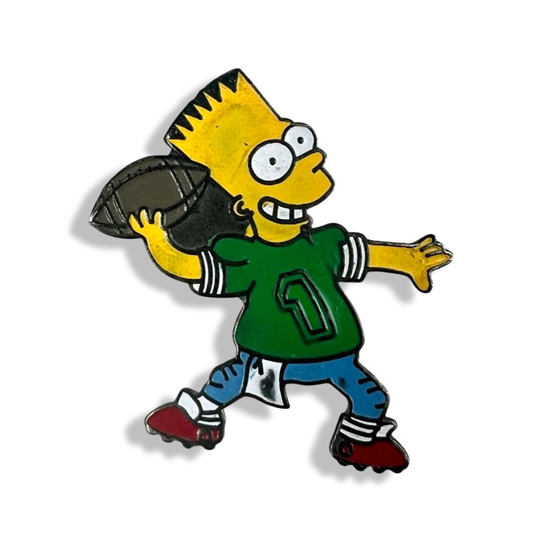 Vintage Bart Simpson Pin 90Er Jahre Cartoon Emaille Anstecker von PinsAndSins