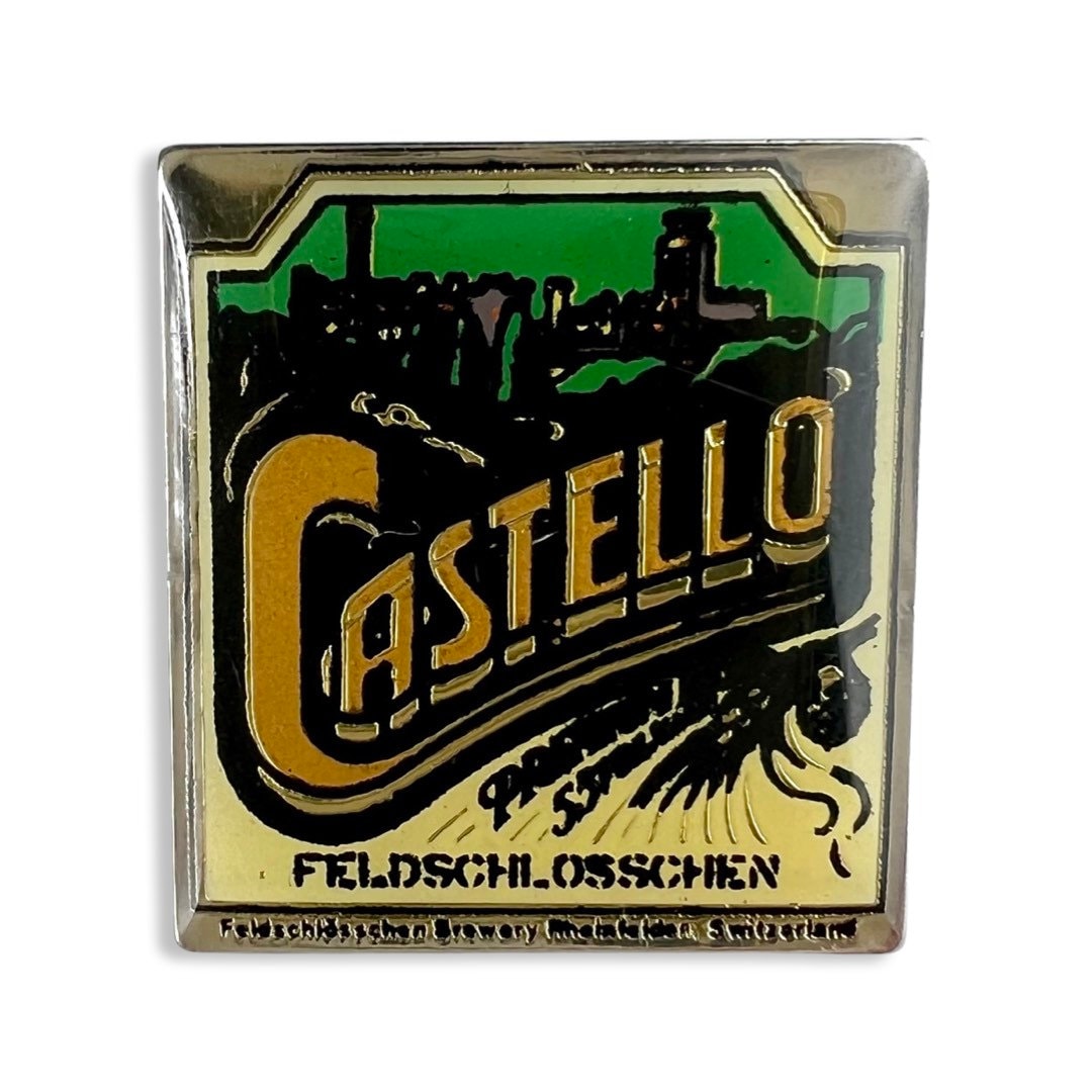 Vintage Castello Feldschlösschen Beer Pin Schweizer Bier Sammler Geschenk von PinsAndSins