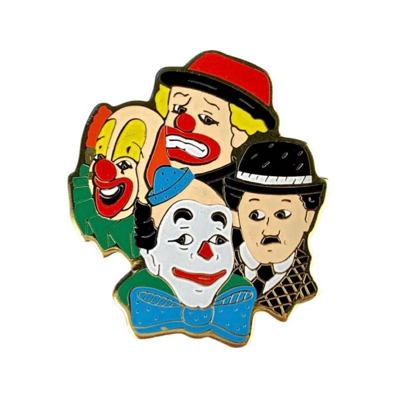 Vintage Clown Pin Charlie Chaplin Anstecknadel Pierrot Zirkus Kern Schmuck Clowncore Geschenk Krawattennadel Pinback Knopf von PinsAndSins