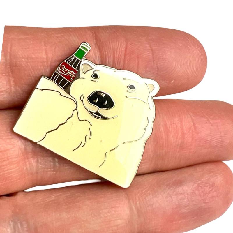 Vintage Coca Cola Eisbär Anstecknadel - 1996 Coke Badge von PinsAndSins