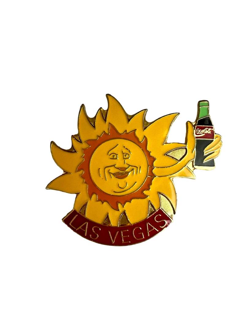 Vintage Coca Cola Gelbe Sonne Pin Las Vegas 1997 Abzeichen von PinsAndSins