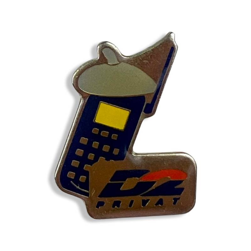 Vintage D2 Privat Handy Pin Retro Technik Lustiger Tech von PinsAndSins