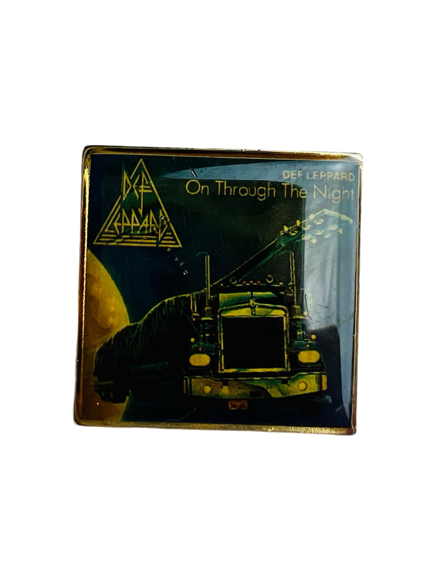 Vintage Def Leppard "Auf Durch Die Nacht' Album Cover Pin von PinsAndSins