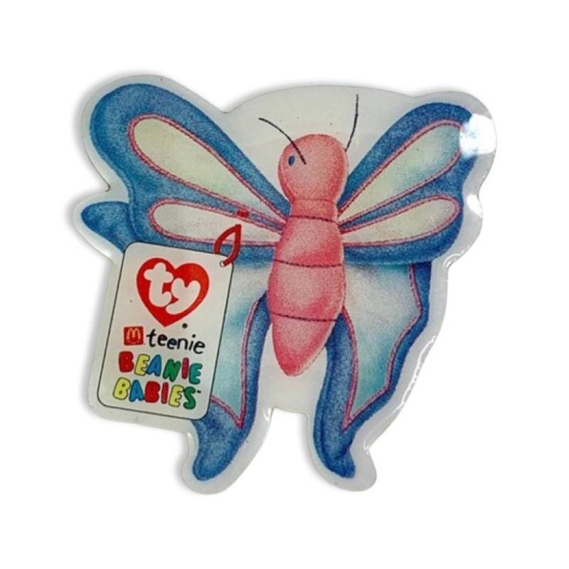 Vintage Flitter Schmetterling Anstecker Golden Chrysantheme Teenie Beanie Anstecker von PinsAndSins