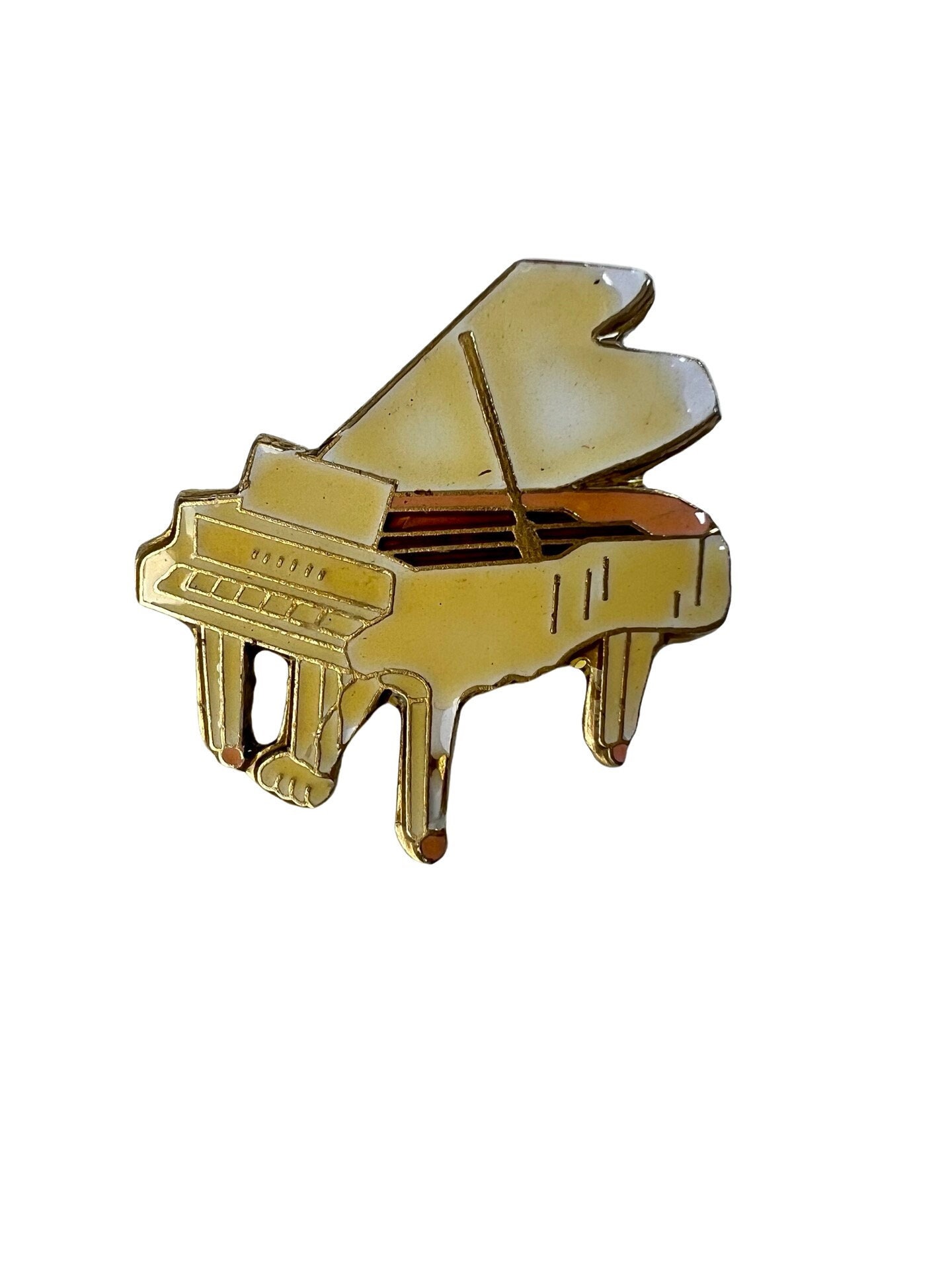 Vintage Flügel, Weiß, Anstecknadel Musikinstrument-Brosche von PinsAndSins