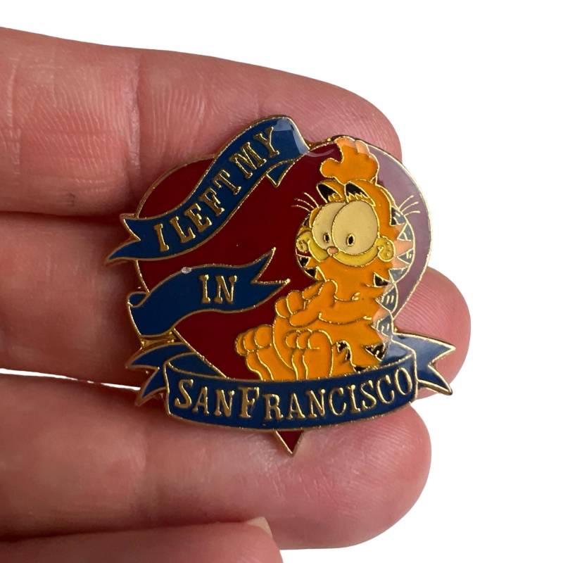 Vintage Garfield "I Links My Heart in San Francisco' Pin - 1978 Jim Denims von PinsAndSins