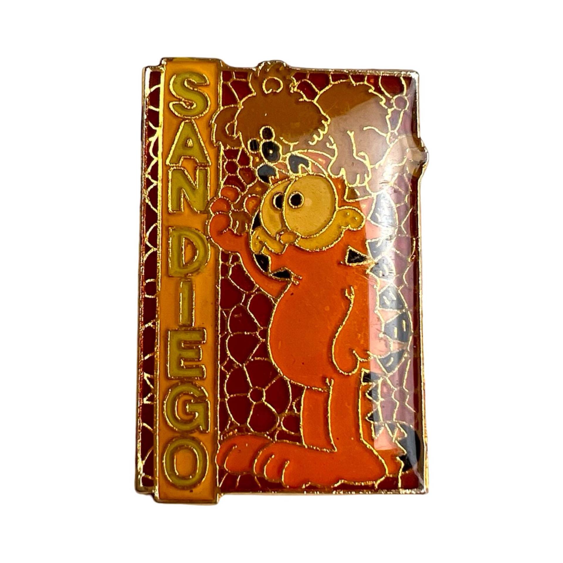Vintage Garfield San Diego Pin 1978 Jim Denims Cartoon Memorabilie von PinsAndSins
