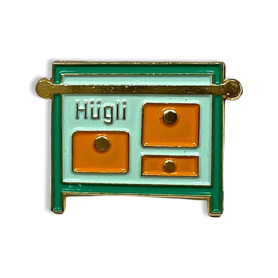 Vintage Hügli Logo Pin Anstecker Swiss Food Company von PinsAndSins