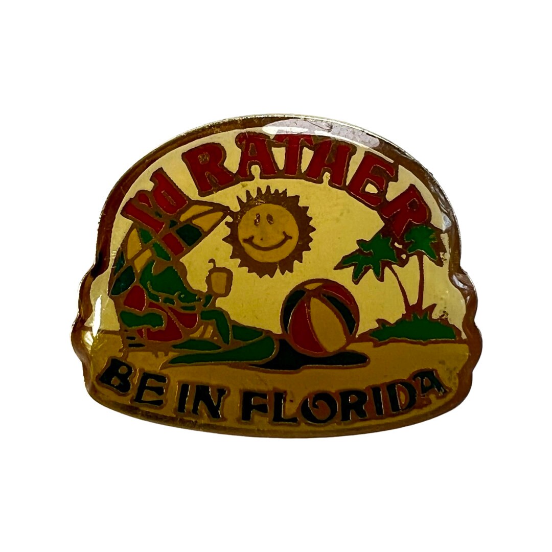 Vintage Id Lieber in Florida Pin Anstecker Usa Reise von PinsAndSins