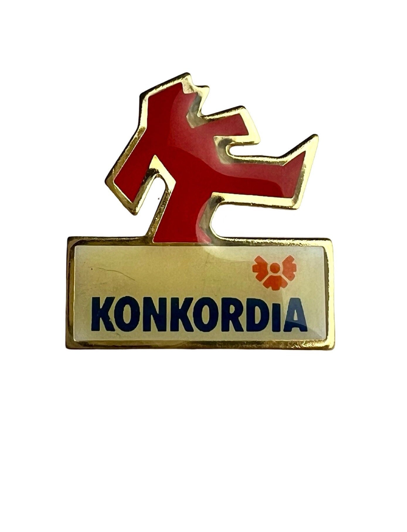 Vintage Konkordia Schweizer Versicherung Pin von PinsAndSins