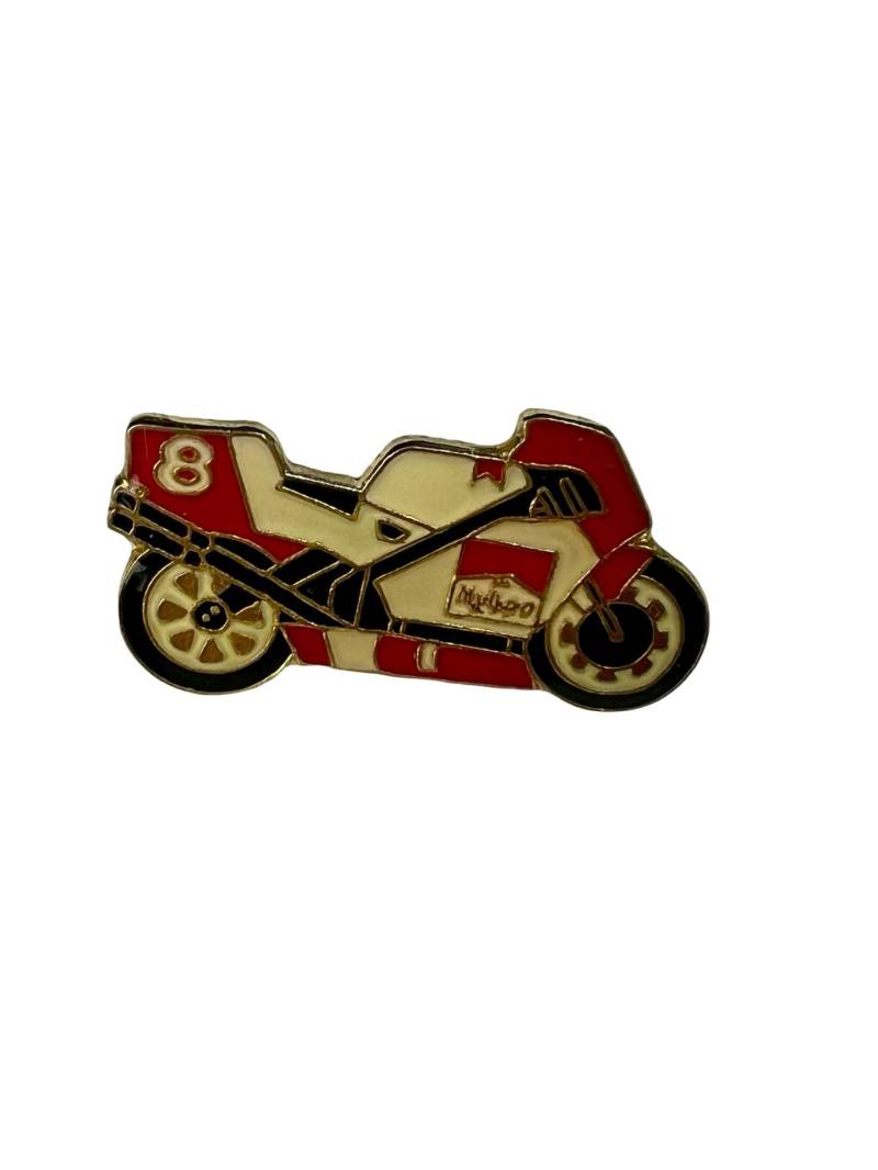 Vintage Marlboro Racing Motorrad Pin Nummer 8 Anstecknadel von PinsAndSins