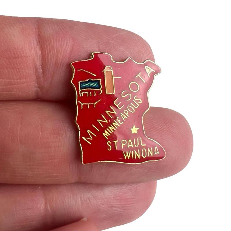 Vintage Minnesota Zustand Pin, St. Paul - Minneapolis Winona Hut Pin Abzeichen von PinsAndSins
