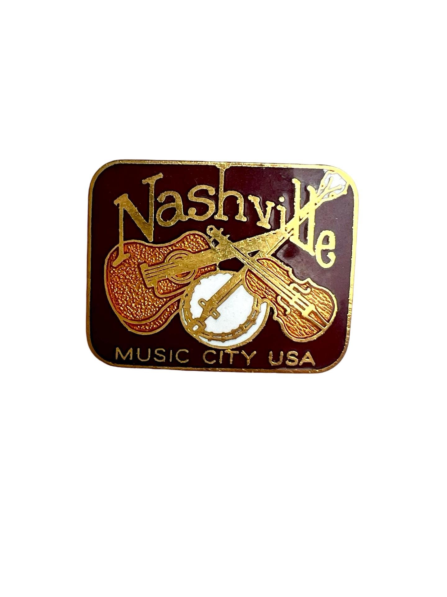Vintage Nashville Music City Usa Krawattennadel, Anstecknadel von PinsAndSins