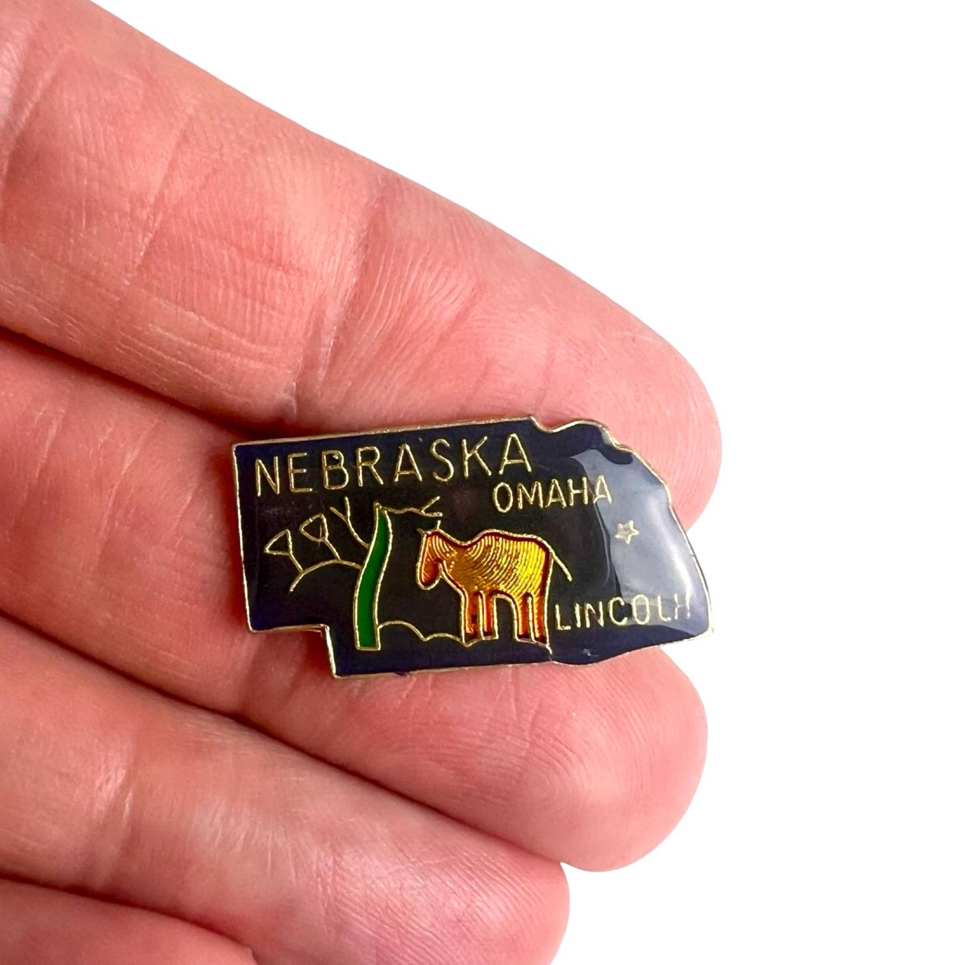 Vintage Nebraska Pin Usa Zustand Pinback Button Abzeichen Für Hut-Mantel-Jacke, Emaille Pins Vintage Nebraska Pin Usa Zustand Pinback Button Abzeichen Für Hut-Mantel-Jacke, Emaille Pins von PinsAndSins
