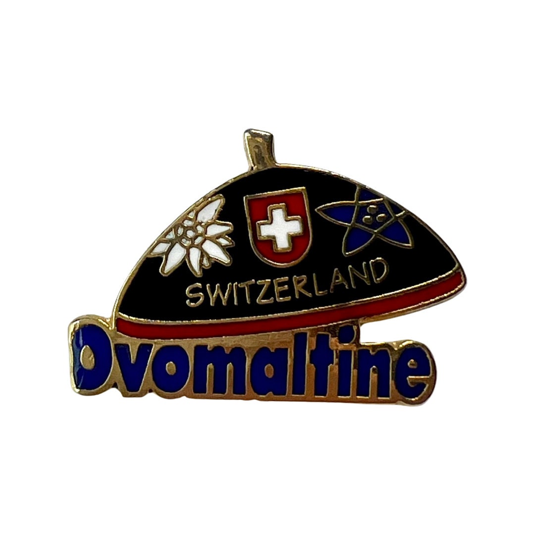 Vintage Ovomaltine Schweiz Anstecknadel Schweizer Edelweiss von PinsAndSins