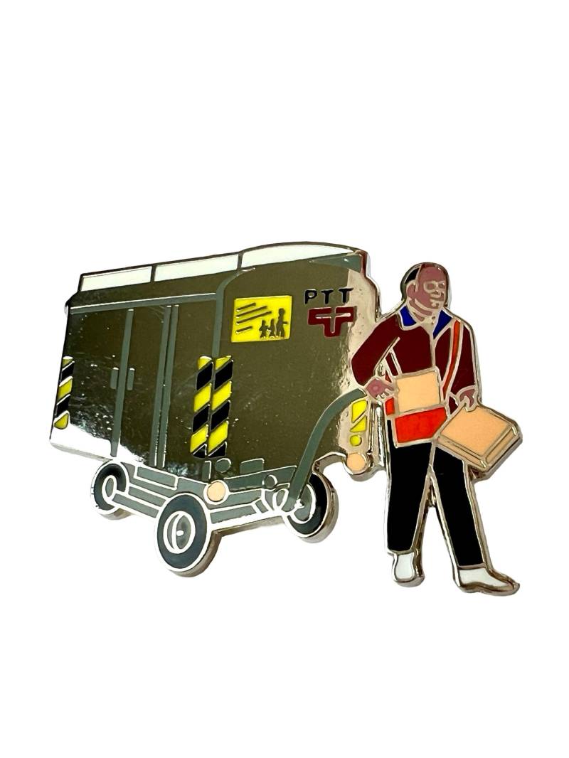 Vintage Postbote Anstecknadel Pakete Liefern Anstecknadel Aus Emaille von PinsAndSins