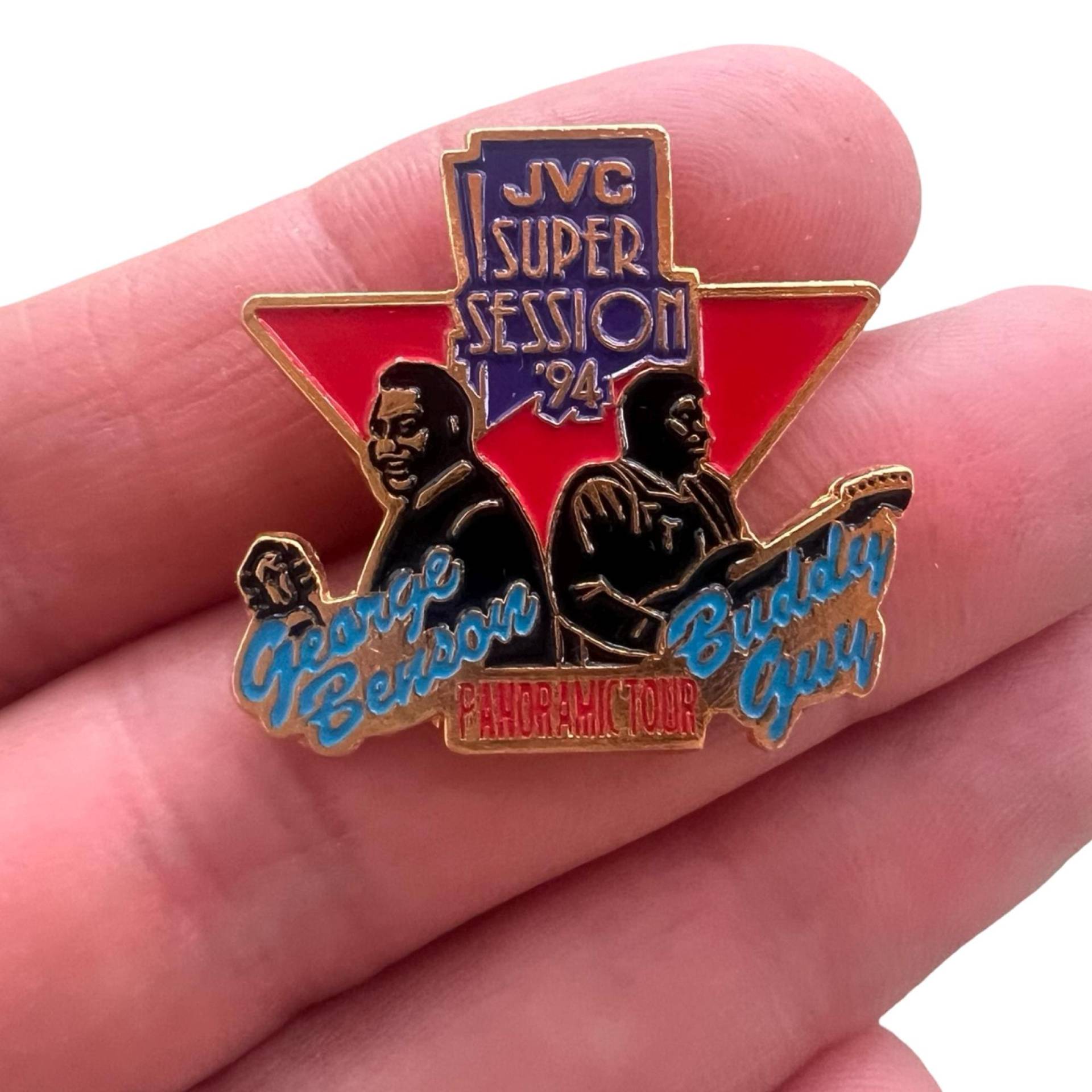 Vintage Jvc Super Sessions 95 Anstecknadel, Ray Charles, Blues Jazz Fan Geschenk von PinsAndSins