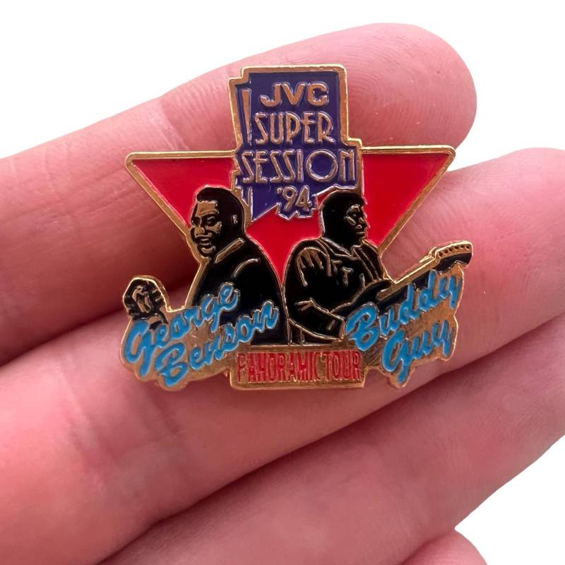 Vintage Jvc Super Sessions 95 Anstecknadel, Ray Charles, Blues Jazz Fan Geschenk von PinsAndSins