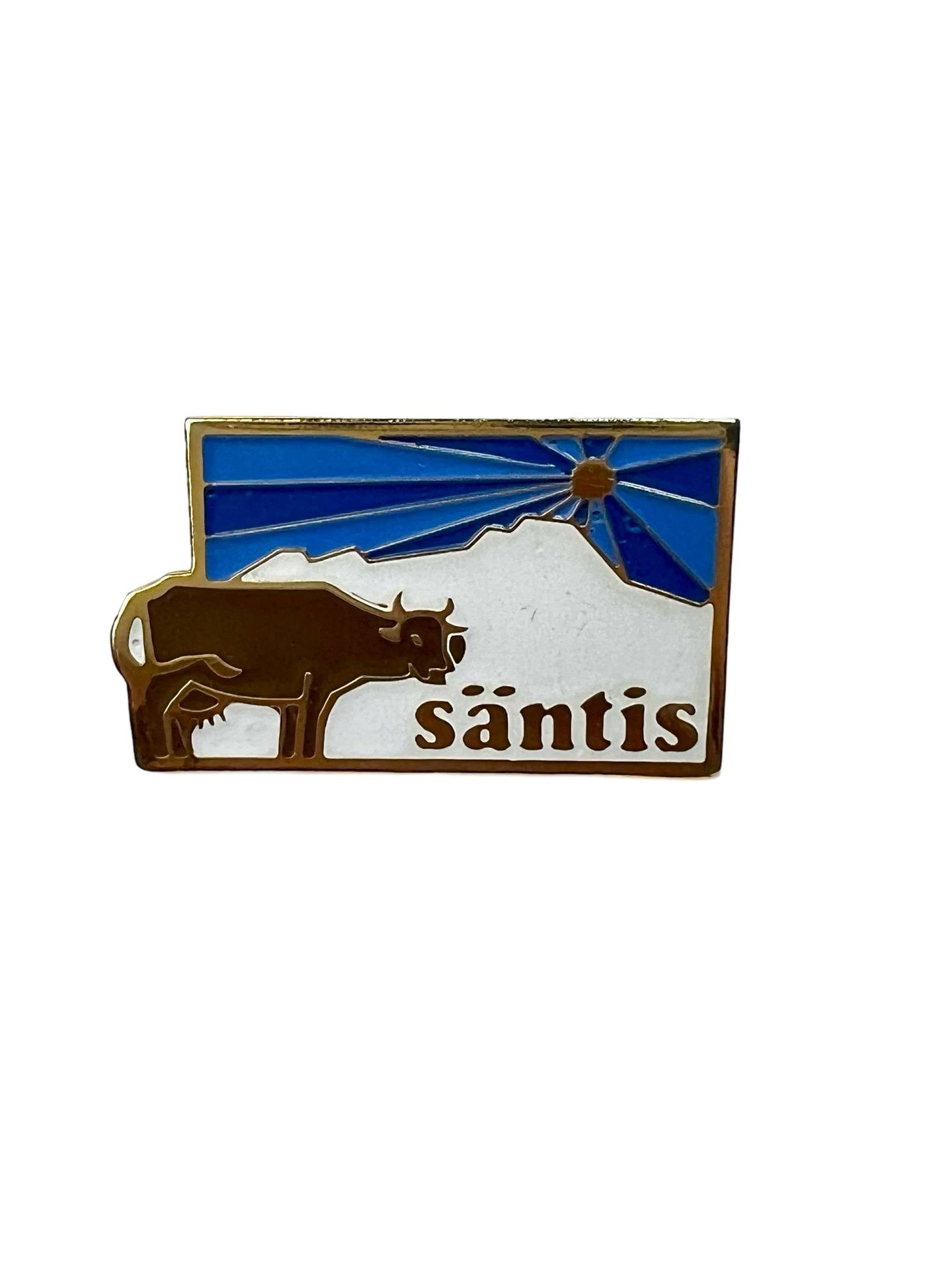 Vintage Säntis Kuh Pin Schweizer Souvenir von PinsAndSins