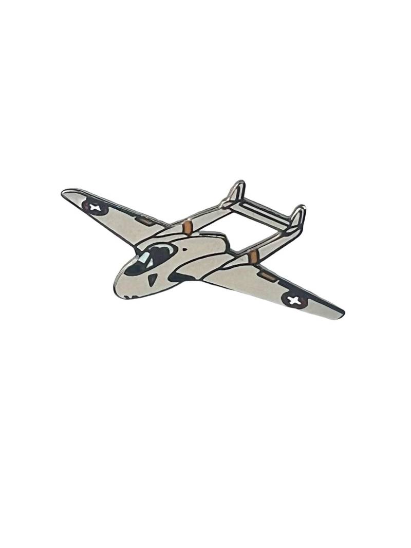 Vintage Schweizer Luftwaffe Flugzeug Emaille Anstecknadel, Geschenk Für Flugzeugsammler von PinsAndSins