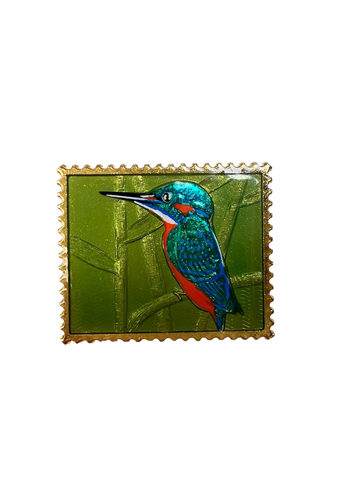 Vintage Schweizer Post Briefmarke Emaille Pin, Vogel Themed Pinback Abzeichen von PinsAndSins